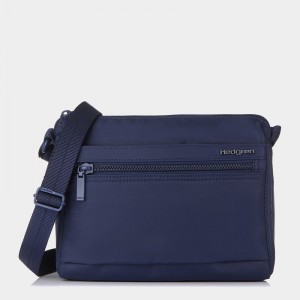 Hedgren Eye Women's Shoulder Bags Dark Blue | JMK6536TY