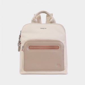 Hedgren Latte Women's Backpacks Beige | AGF10045KD