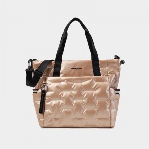 Hedgren Puffer Women's Tote Bags Beige | HHB9752XB