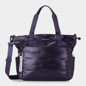 Hedgren Puffer Women's Tote Bags Purple Deep Blue | AUS2631ZZ