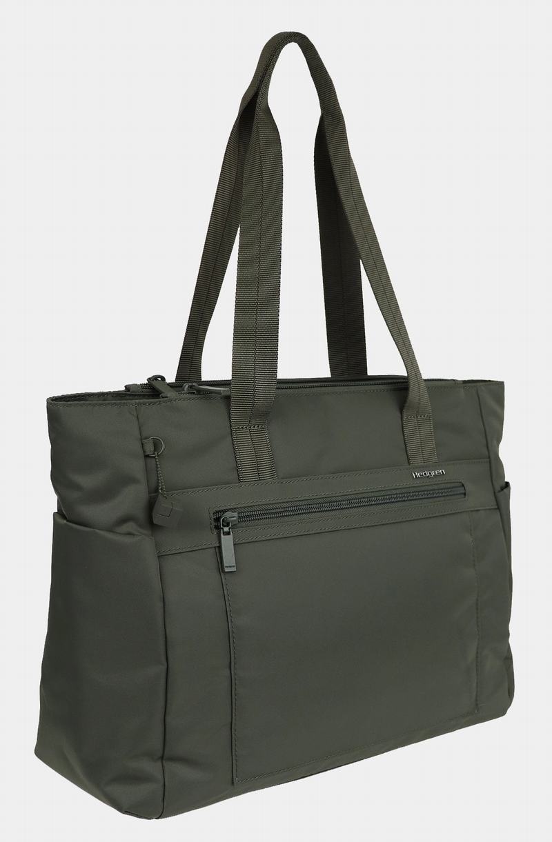 Hedgren Achiever Women's Tote Bags Dark Green | NMQ3466QC