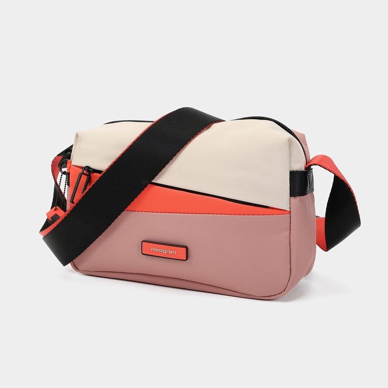 Hedgren Neutron Small Women's Crossbody Bags Pink Orange | UFV1730RV