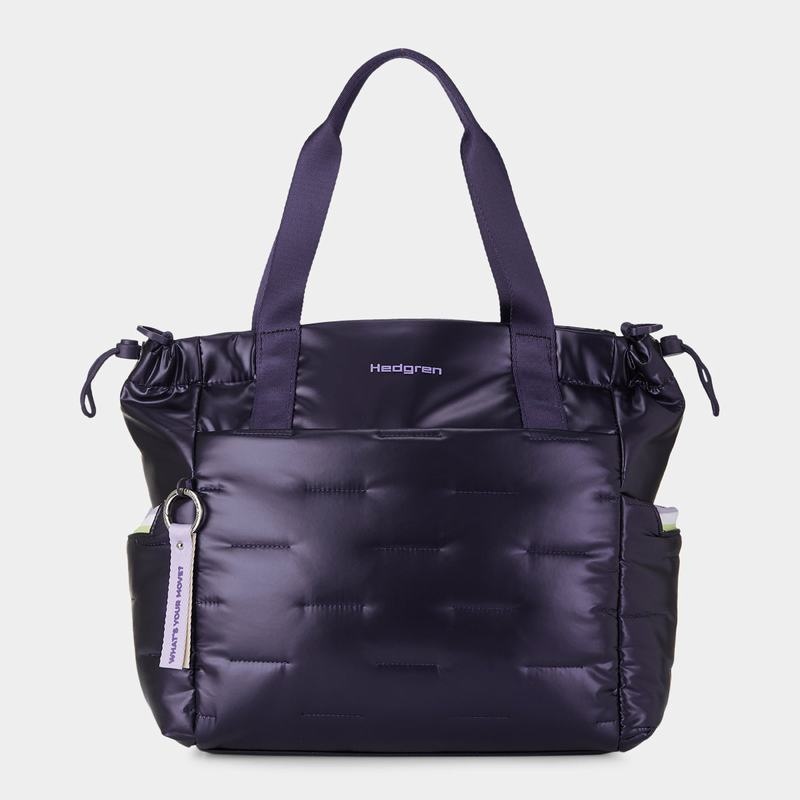 Hedgren Puffer Women's Tote Bags Purple Deep Blue | AUS2631ZZ