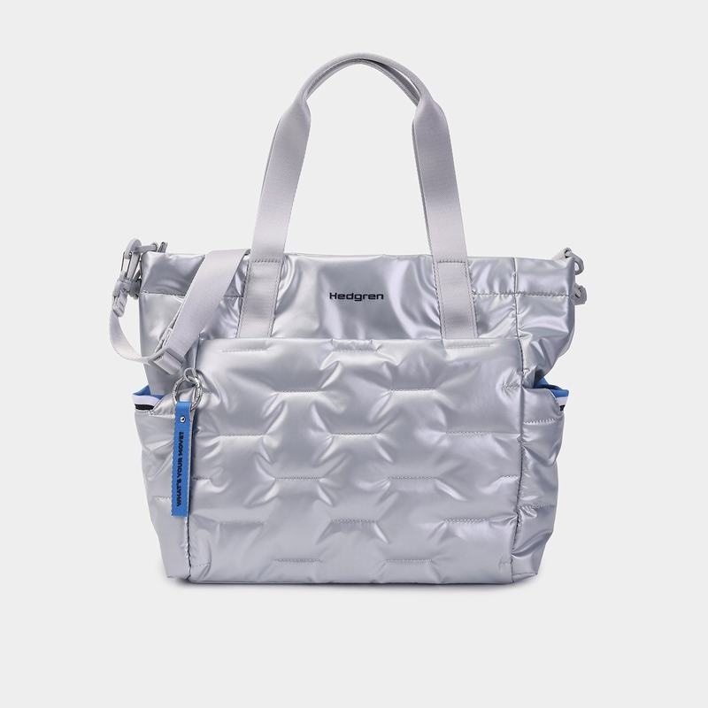 Hedgren Puffer Women\'s Tote Bags Silver Blue | ADR5890RO