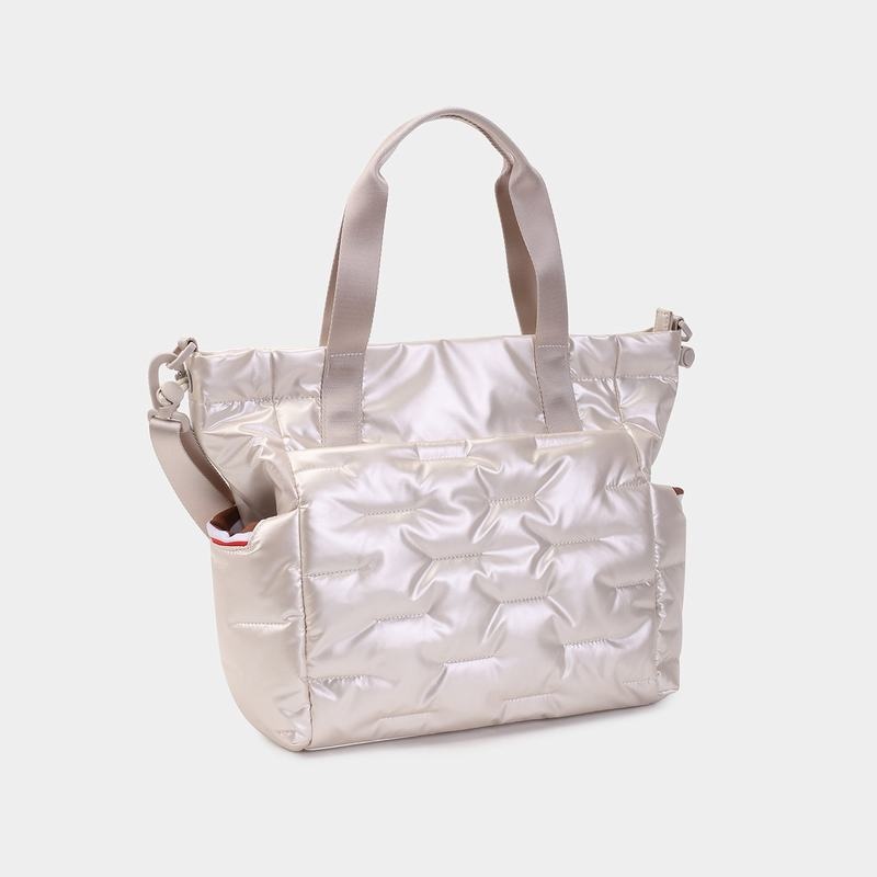 Hedgren Puffer Women's Tote Bags White Beige | BKI1493ND