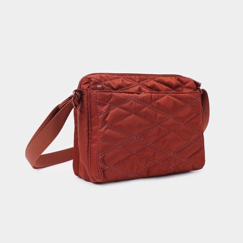 Hedgren Quilted Eye Rfid Women's Shoulder Bags Red Brown | UCI8610GE