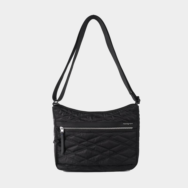 Hedgren Quilted Harper's Rfid Women's Shoulder Bags Black | DLD8713EF