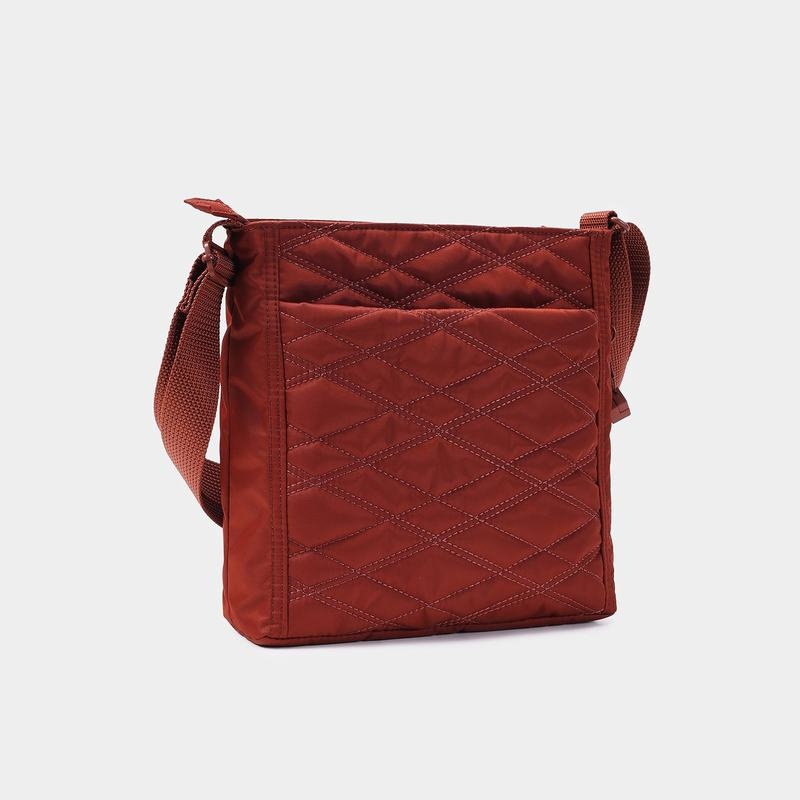 Hedgren Quilted Orva Rfid Women's Crossbody Bags Red Brown | LXE329HZ