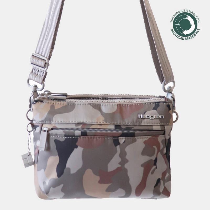 Hedgren Rain Sustainably Made Women\'s Crossbody Bags Grey Camo | VUJ2768TL